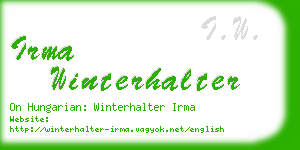 irma winterhalter business card